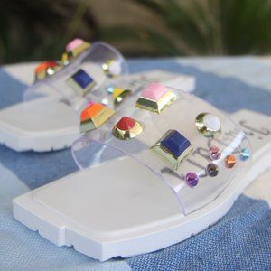 Gem Gemstone Jelly Sandals Slides harajuku Japanese kawaii cute streetwear